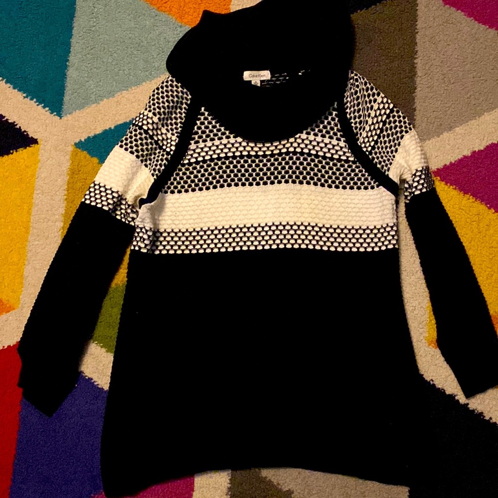 Calvin Klein sweater, black and white , good condition